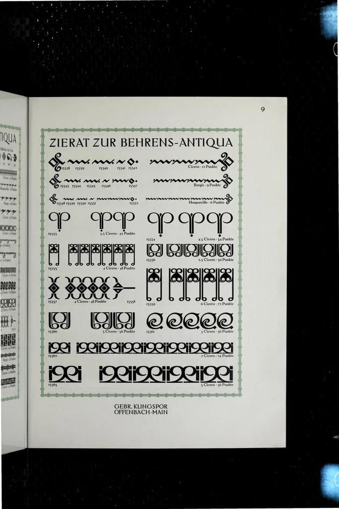 An illustration from Behrens-Antiqua und Schmuck, 1902, leaf 15