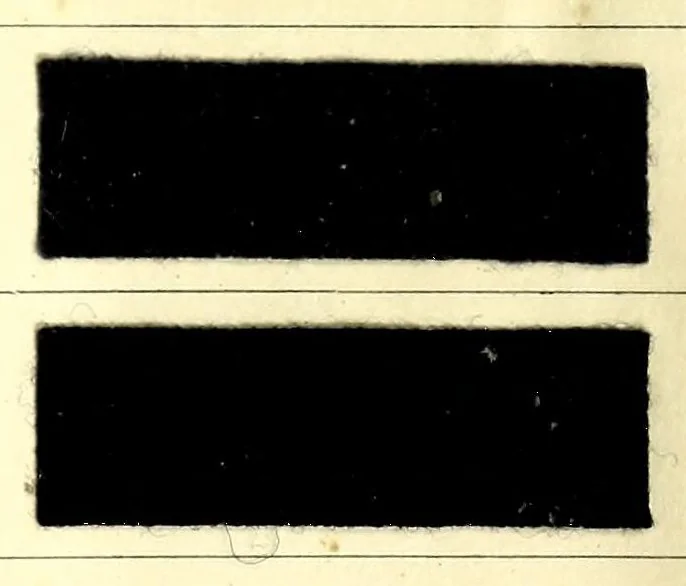 An illustration from Beizen- und Nuancierungsfarbstoffe auf Stückware = Mordant colours on piece goods and suitable shading colours = Colorants pour mordants et à nuancer sur tissu de laine, 1890, leaf 43