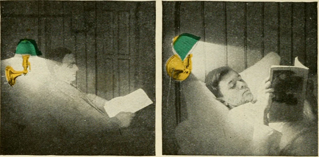 An illustration from Be kind to your eyes : read and write with Emeralite., 1916, leaf 29