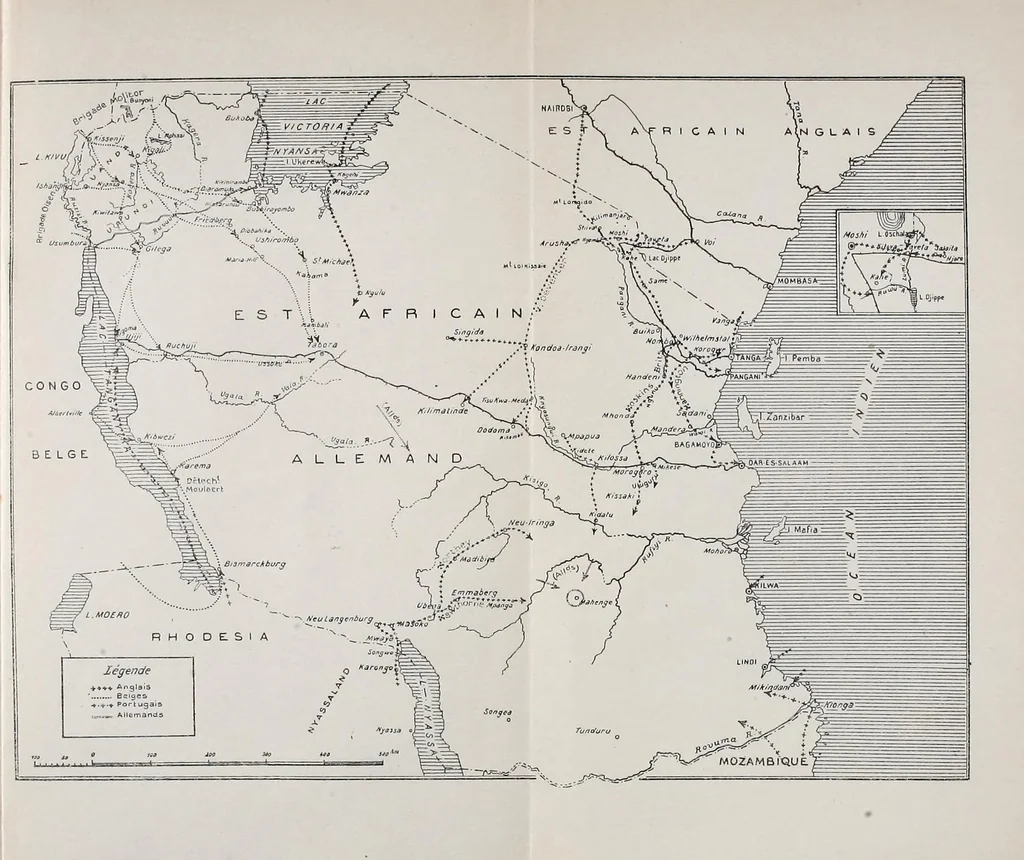 An illustration from Belges et africains, 1916, leaf 83