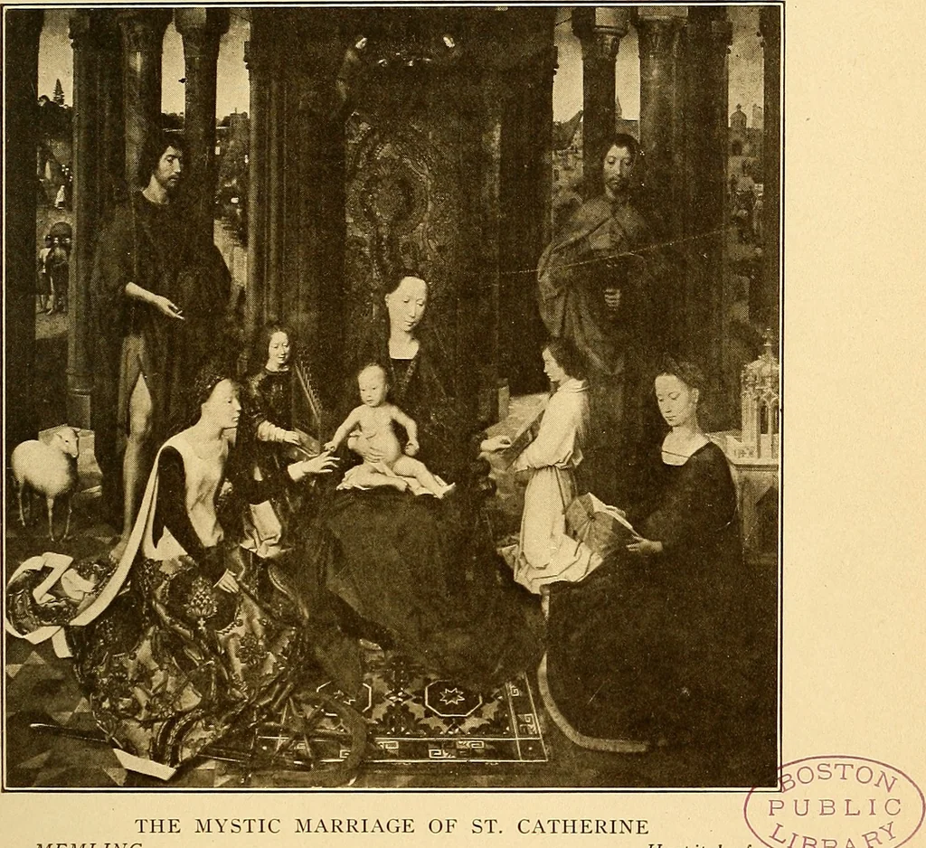 An illustration from The Belgian galleries : being a history of the Flemish school of painting, illuminated and demonstrated by critical descriptions of the great paintings in Bruges, Antwerp, Ghent, Brussels and other Belgian cities, 1912, leaf 170