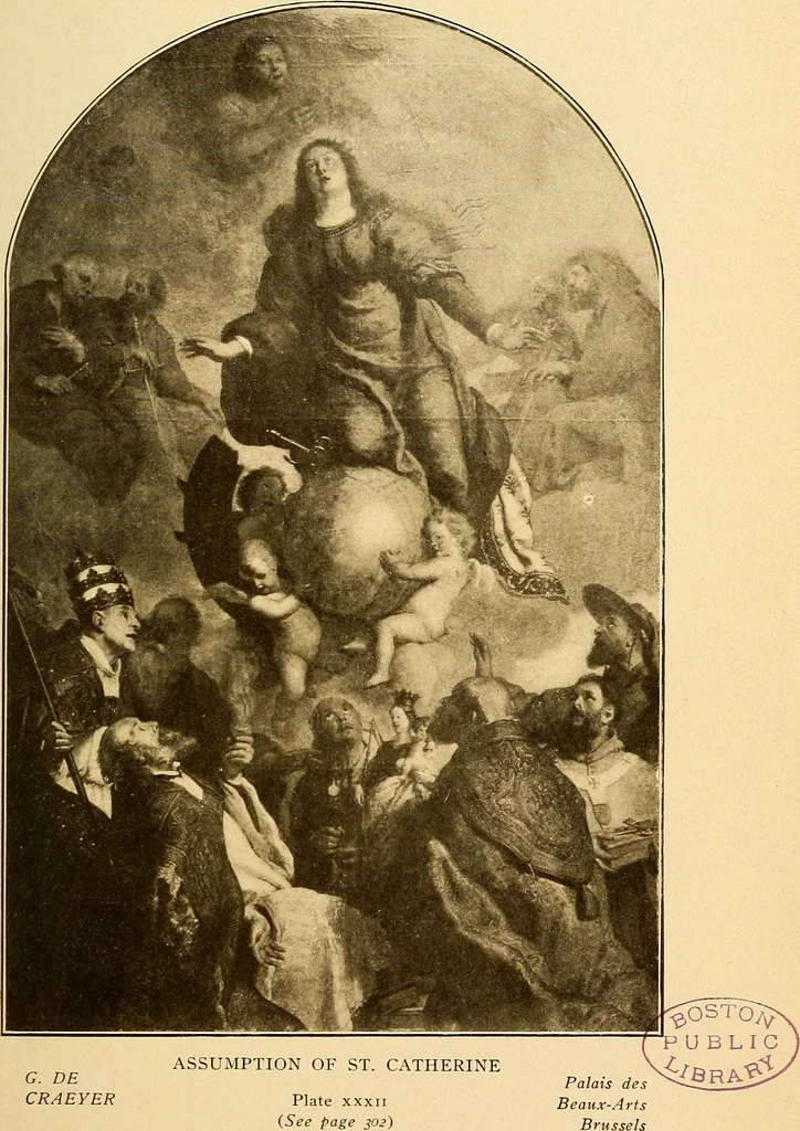 An illustration from The Belgian galleries : being a history of the Flemish school of painting, illuminated and demonstrated by critical descriptions of the great paintings in Bruges, Antwerp, Ghent, Brussels and other Belgian cities, 1912, leaf 318