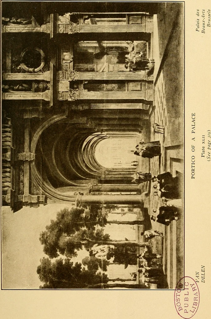 An illustration from The Belgian galleries : being a history of the Flemish school of painting, illuminated and demonstrated by critical descriptions of the great paintings in Bruges, Antwerp, Ghent, Brussels and other Belgian cities, 1912, leaf 418
