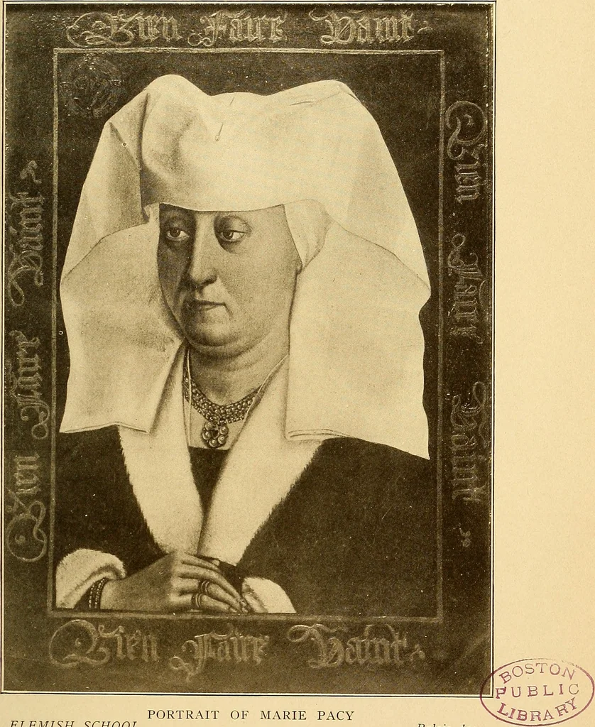 An illustration from The Belgian galleries : being a history of the Flemish school of painting, illuminated and demonstrated by critical descriptions of the great paintings in Bruges, Antwerp, Ghent, Brussels and other Belgian cities, 1912, leaf 438