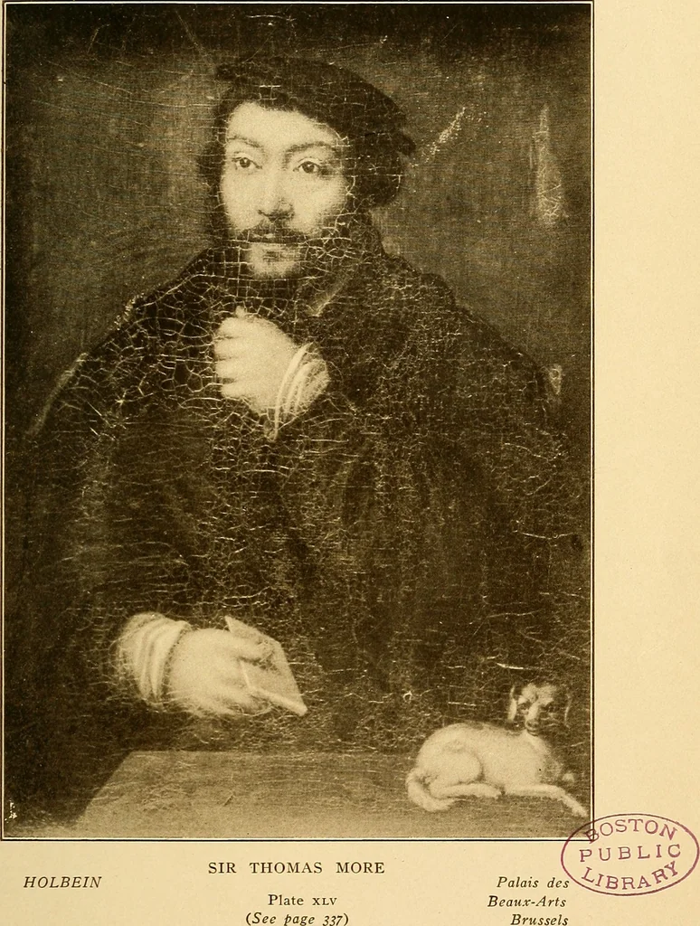 An illustration from The Belgian galleries : being a history of the Flemish school of painting, illuminated and demonstrated by critical descriptions of the great paintings in Bruges, Antwerp, Ghent, Brussels and other Belgian cities, 1912, leaf 446