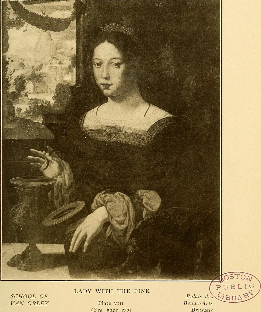 An illustration from The Belgian galleries : being a history of the Flemish school of painting, illuminated and demonstrated by critical descriptions of the great paintings in Bruges, Antwerp, Ghent, Brussels and other Belgian cities, 1912, leaf 82