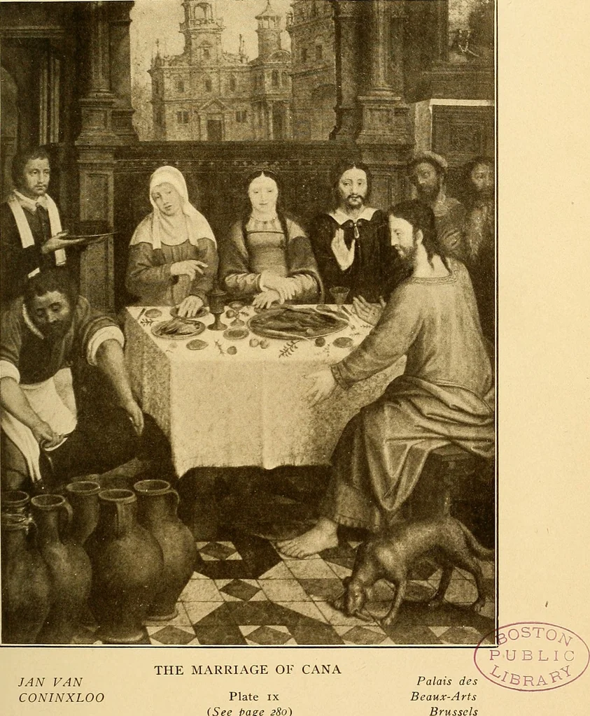 An illustration from The Belgian galleries : being a history of the Flemish school of painting, illuminated and demonstrated by critical descriptions of the great paintings in Bruges, Antwerp, Ghent, Brussels and other Belgian cities, 1912, leaf 92