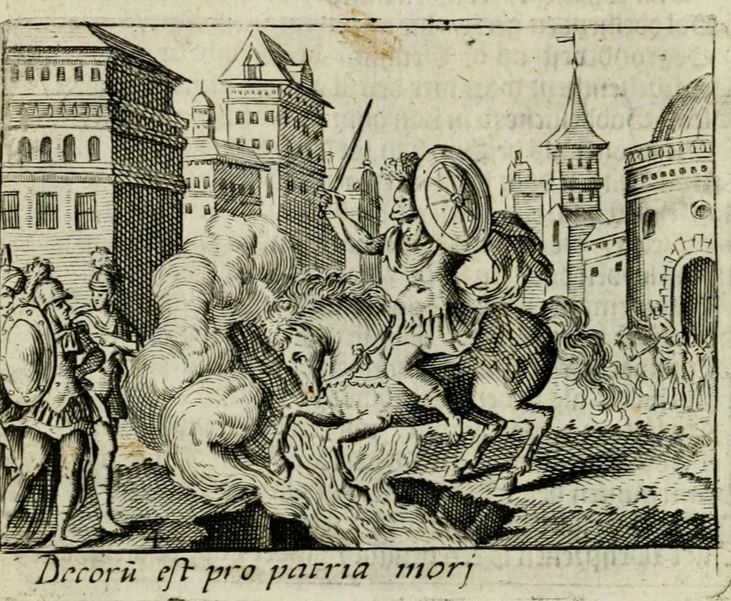 An illustration from Bellerophon, of, Lust tot wysheyt : door sinne-beelden leerlijck vertoont : waer by gevoegt zijn de vrolijcke stemmen, of, stichtige en vermaeckelijcke liedekens en dicten, genomen uyt de geoorolofde vrolickheyd, tot opweckinge der goede zeden : waer by noch konnen gebonden werden, het tweede deel Urania of hemel-sang, als mede het derde deel, Ghesang der Zeden, van den selfden auteur ..., 1695, leaf 24