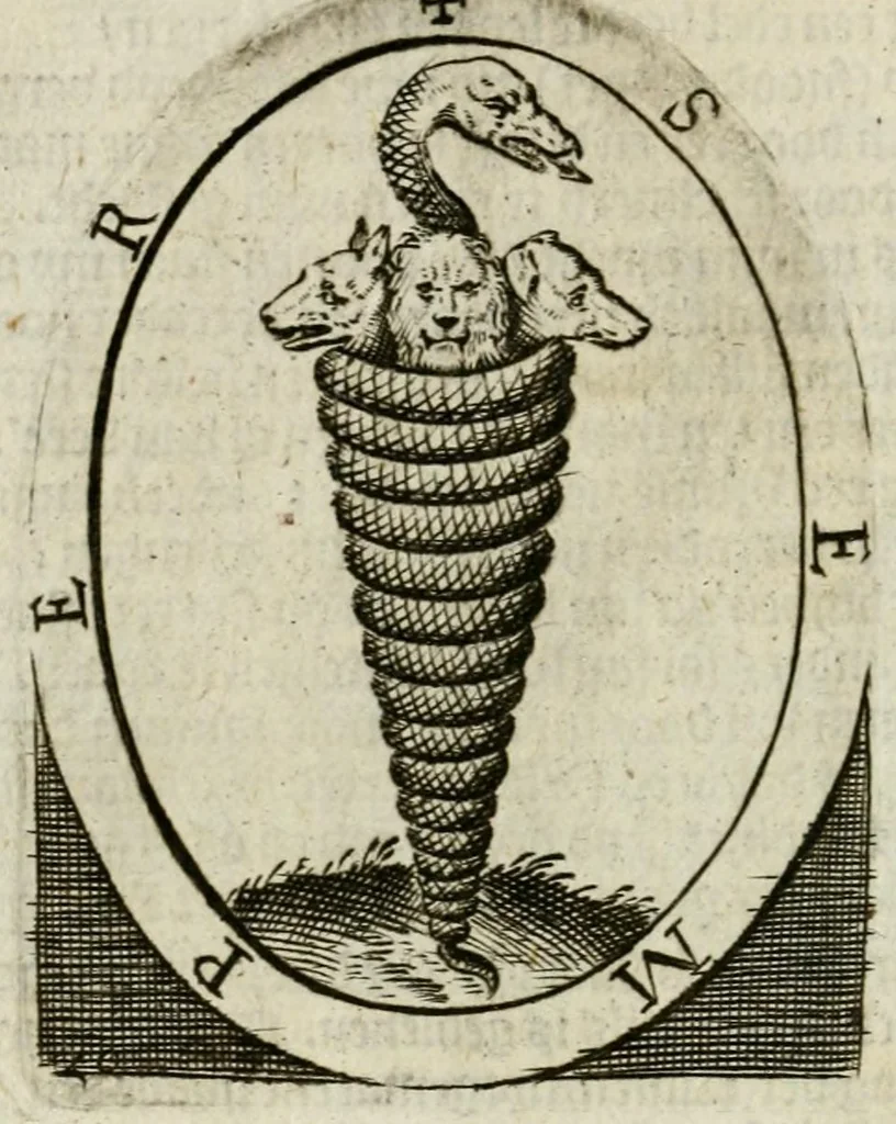 An illustration from Bellerophon, of, Lust tot wysheyt : door sinne-beelden leerlijck vertoont : waer by gevoegt zijn de vrolijcke stemmen, of, stichtige en vermaeckelijcke liedekens en dicten, genomen uyt de geoorolofde vrolickheyd, tot opweckinge der goede zeden : waer by noch konnen gebonden werden, het tweede deel Urania of hemel-sang, als mede het derde deel, Ghesang der Zeden, van den selfden auteur ..., 1695, leaf 70