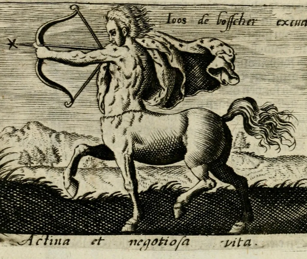 An illustration from Bellerophon, of, Lust tot wysheyt : door sinne-beelden leerlijck vertoont : waer by gevoegt zijn de vrolijcke stemmen, of, stichtige en vermaeckelijcke liedekens en dicten, genomen uyt de geoorolofde vrolickheyd, tot opweckinge der goede zeden : waer by noch konnen gebonden werden, het tweede deel Urania of hemel-sang, als mede het derde deel, Ghesang der Zeden, van den selfden auteur ..., 1695, leaf 74