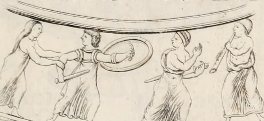 An illustration from Bellum et excidium Trojanum ex antiqvitatum reliqviis, 1699, leaf 109