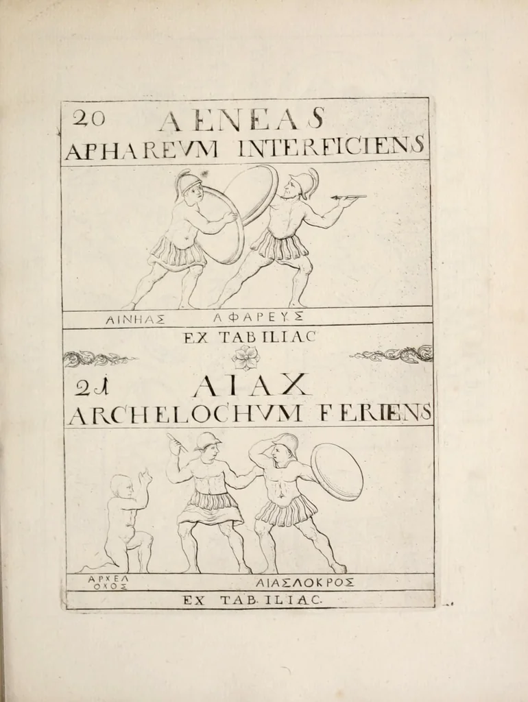 An illustration from Bellum et excidium Trojanum ex antiqvitatum reliqviis, 1699, leaf 121