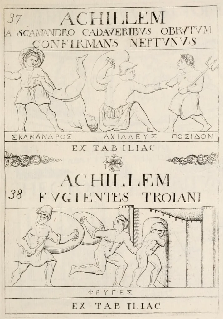 An illustration from Bellum et excidium Trojanum ex antiqvitatum reliqviis, 1699, leaf 137