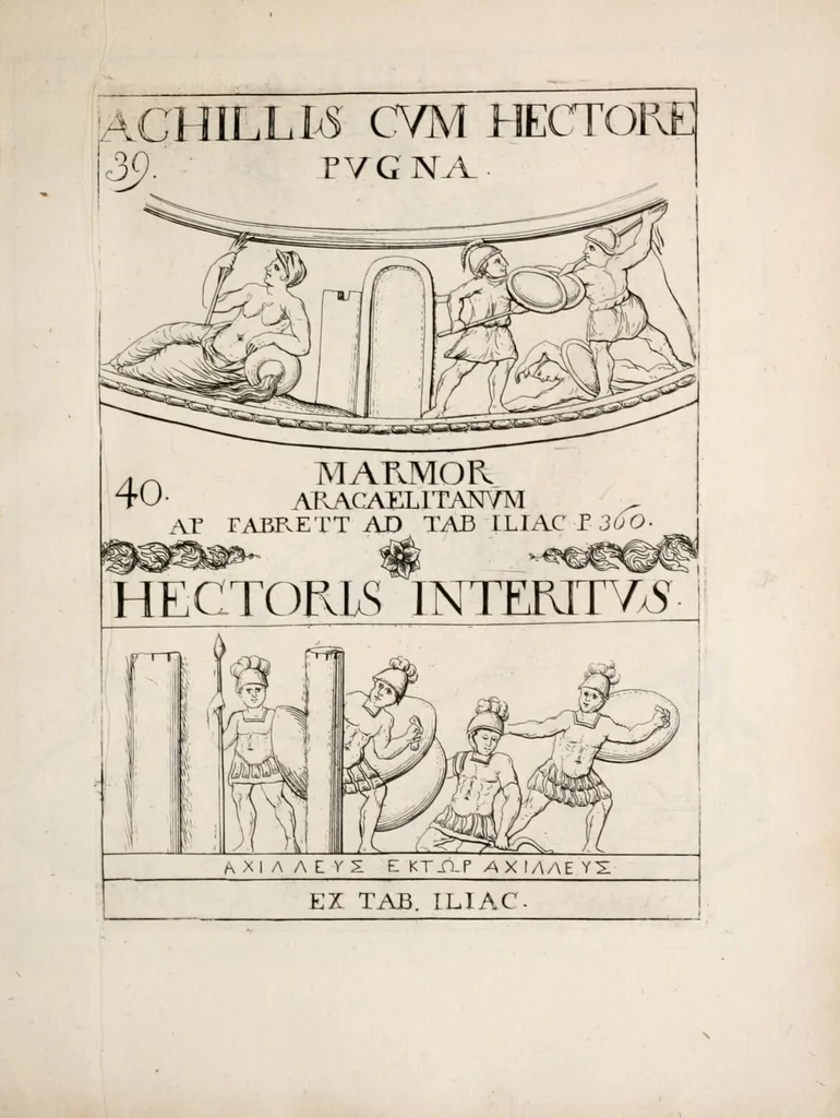 An illustration from Bellum et excidium Trojanum ex antiqvitatum reliqviis, 1699, leaf 139