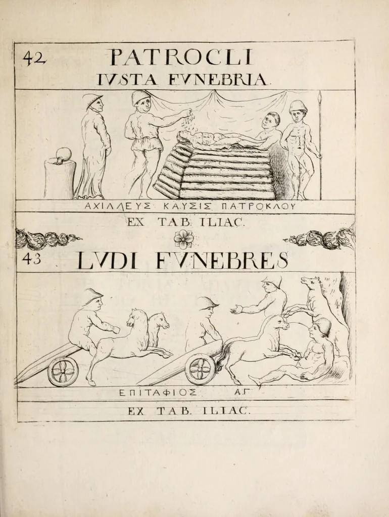 An illustration from Bellum et excidium Trojanum ex antiqvitatum reliqviis, 1699, leaf 143