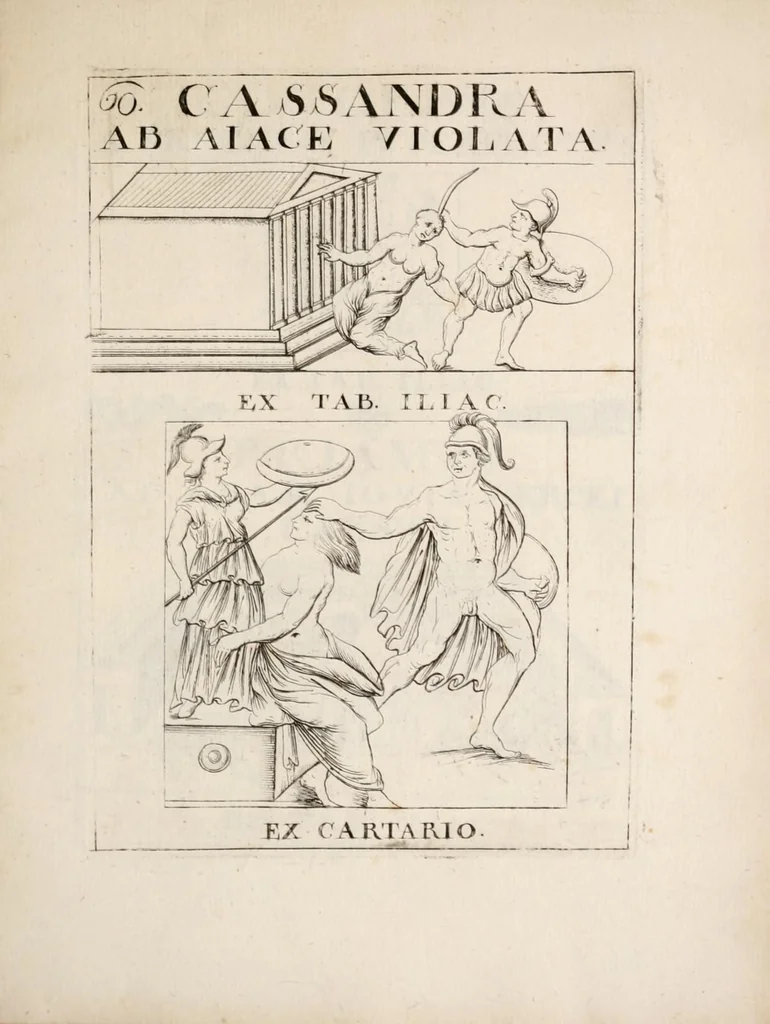 An illustration from Bellum et excidium Trojanum ex antiqvitatum reliqviis, 1699, leaf 155