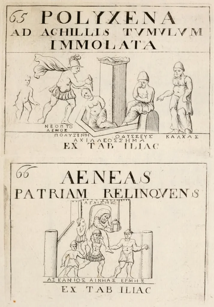 An illustration from Bellum et excidium Trojanum ex antiqvitatum reliqviis, 1699, leaf 169