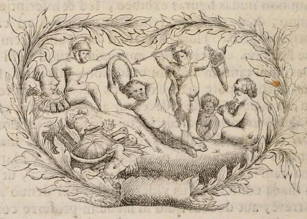An illustration from Bellum et excidium Trojanum ex antiqvitatum reliqviis, 1699, leaf 18