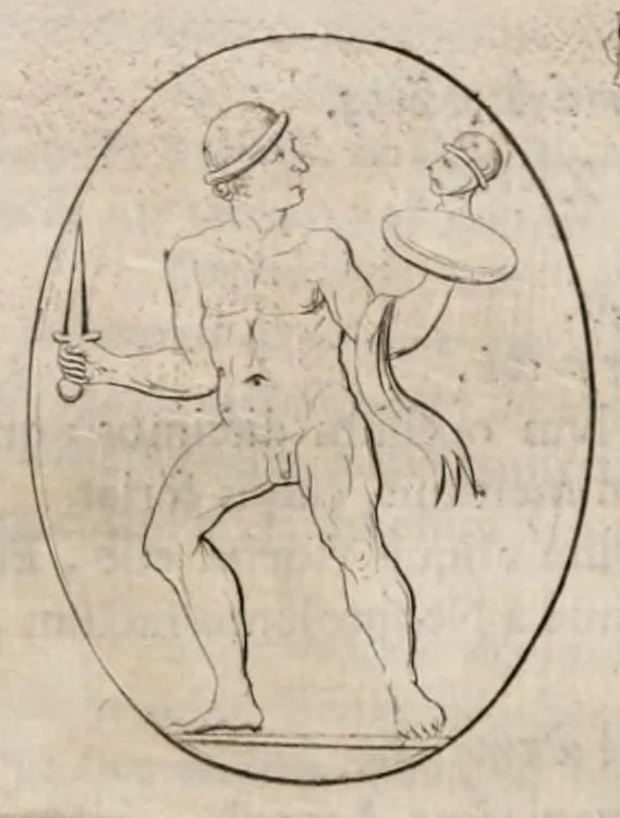 An illustration from Bellum et excidium Trojanum ex antiqvitatum reliqviis, 1699, leaf 70