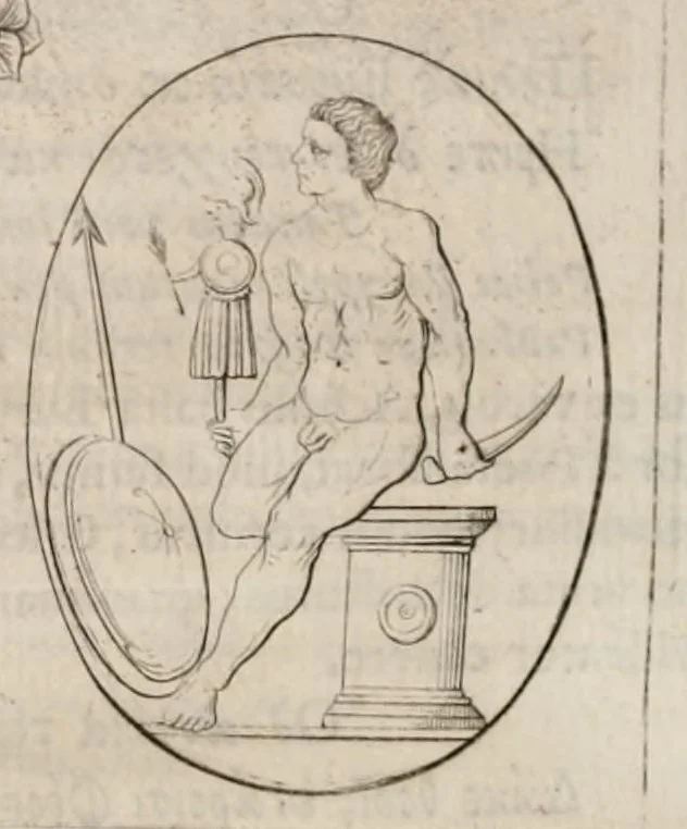 An illustration from Bellum et excidium Trojanum ex antiqvitatum reliqviis, 1699, leaf 70