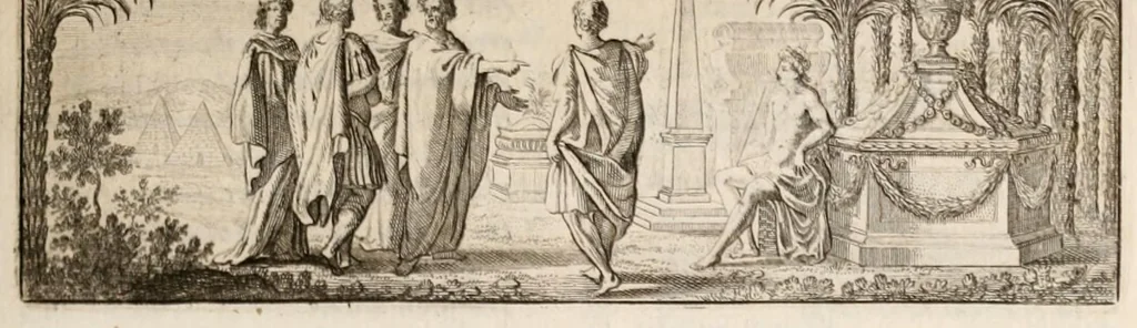 An illustration from Bellum et excidium Trojanum ex antiqvitatum reliqviis, 1699, leaf 85