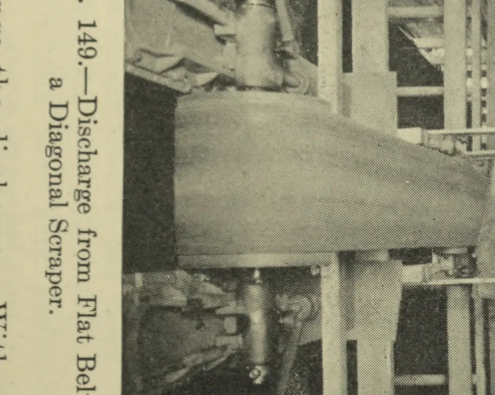 An illustration from Belt conveyors and belt elevators, 1922, leaf 175