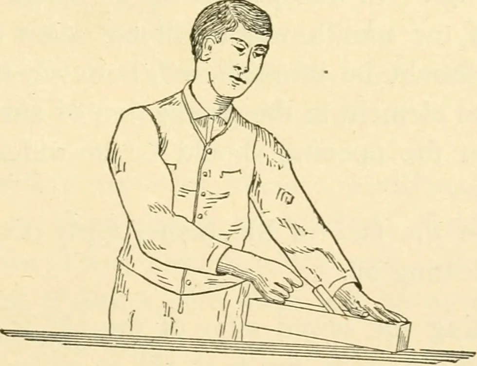 An illustration from Bench work in wood; a course of study and practice designed for the use of schools and colleges, 1905, leaf 106