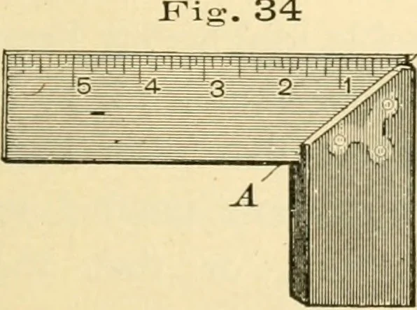 An illustration from Bench work in wood; a course of study and practice designed for the use of schools and colleges, 1905, leaf 34