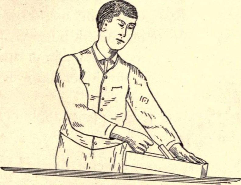 An illustration from Bench work in wood; a course of study and practice designed for the use of schools and colleges, 1888, leaf 100