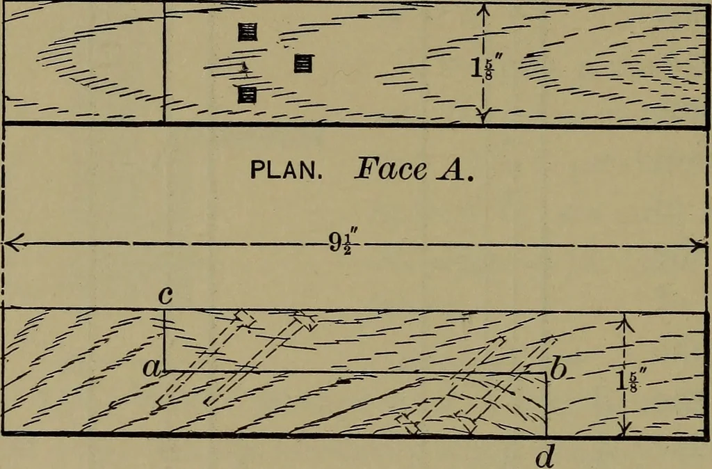 An illustration from Bench work in wood: a course of study and practice designed for the use of schools and colleges, 1902, leaf 115