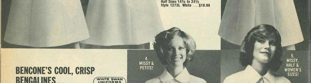 An illustration from Bencone Uniforms 1976, 1976, leaf 23