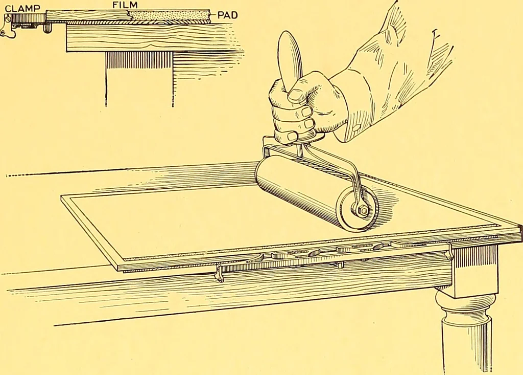 An illustration from Ben Day shading mediums, for art work on stone, metal & card board;, 1920, leaf 16