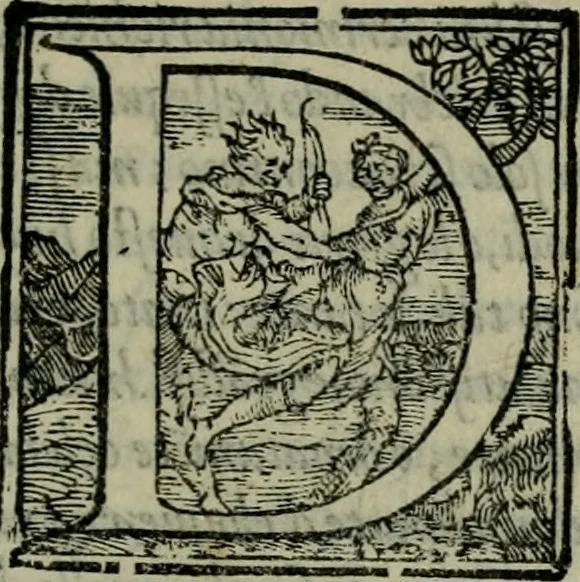 An illustration from Orazione fvnerale di m. Benedetto Varchi : fatta, e recitata da lui pubblicamente nell'essequie di Michelagnolo Bvonarroti in Firenze, nella chiesa di San Lorenzo .., 1564, leaf 12
