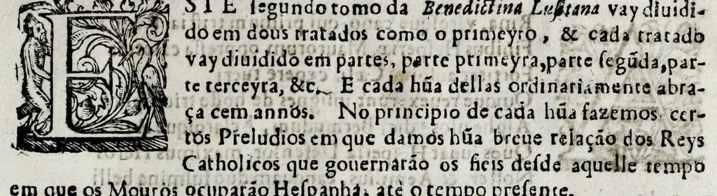 An illustration from Benedictina lusitana, 1644, leaf 11
