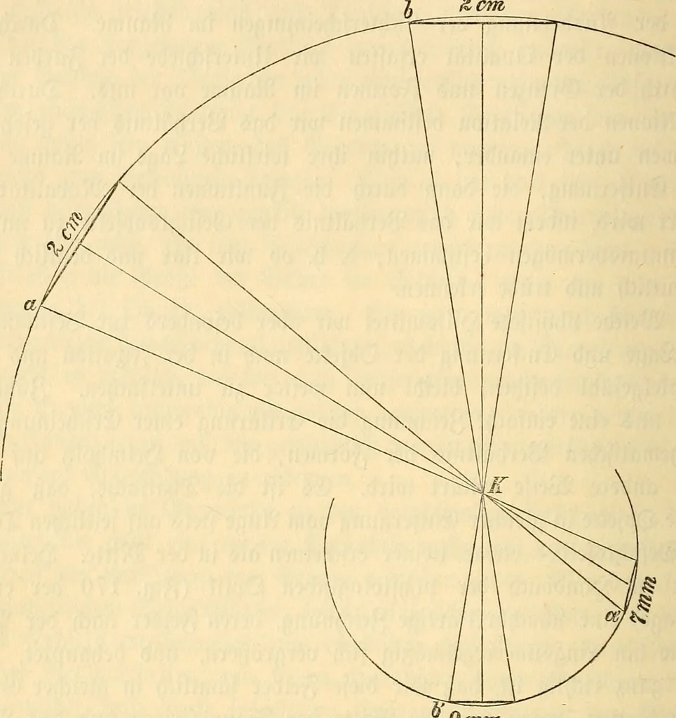 An illustration from Über den Einfluss Kants auf die Theorie der Sinneswehrnehmung und die Sicherheit ihrer Ergebinisse, 1886, leaf 205