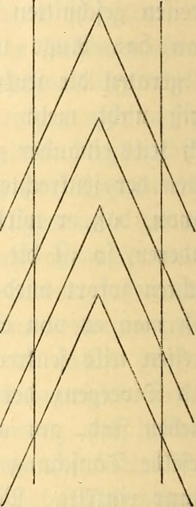 An illustration from Über den Einfluss Kants auf die Theorie der Sinneswehrnehmung und die Sicherheit ihrer Ergebinisse, 1886, leaf 219