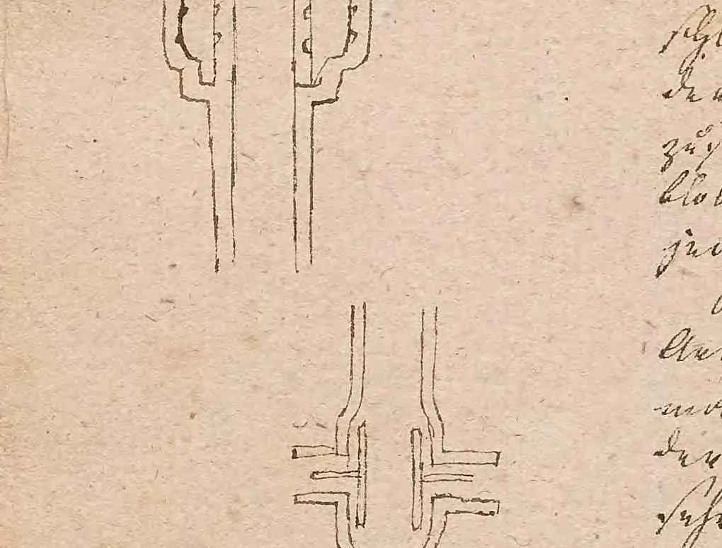 An illustration from Bergbaukunst, 1834, leaf 207