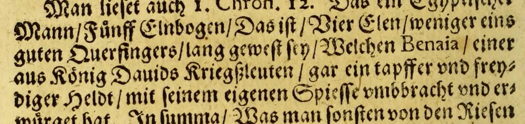 An illustration from Bericht von den alten Riesen vnd Hewnen, : auch was man noch heutiges Tages etwan vbriges von jnen finde ..., 1588, leaf 30