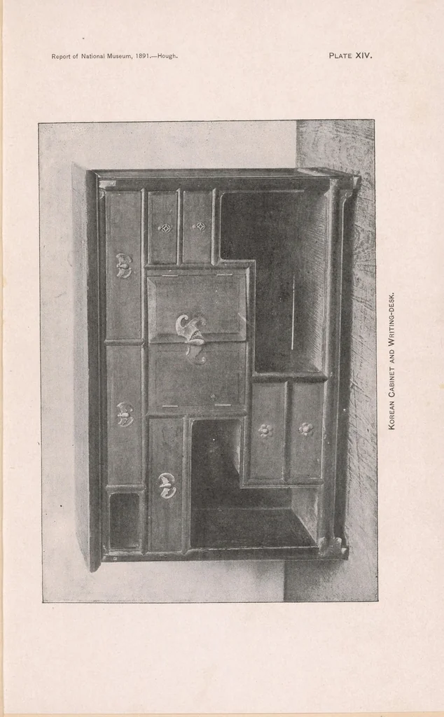 An illustration from The Bernadou, Allen and Jony Corean collections in the United States National Museum, 1893, leaf 65