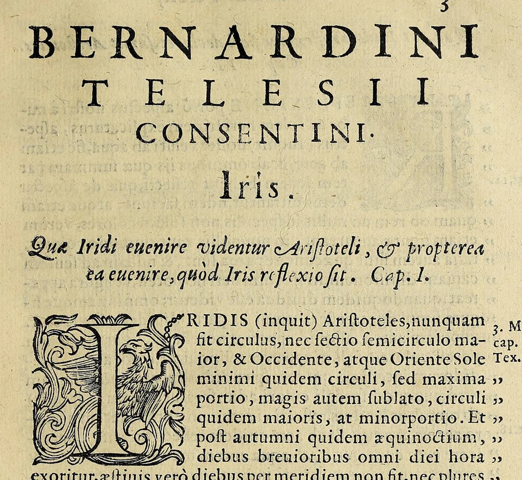 An illustration from Bernardini Telesii Consentini, Varii de naturalibus rebus libelli, 1590, leaf 69