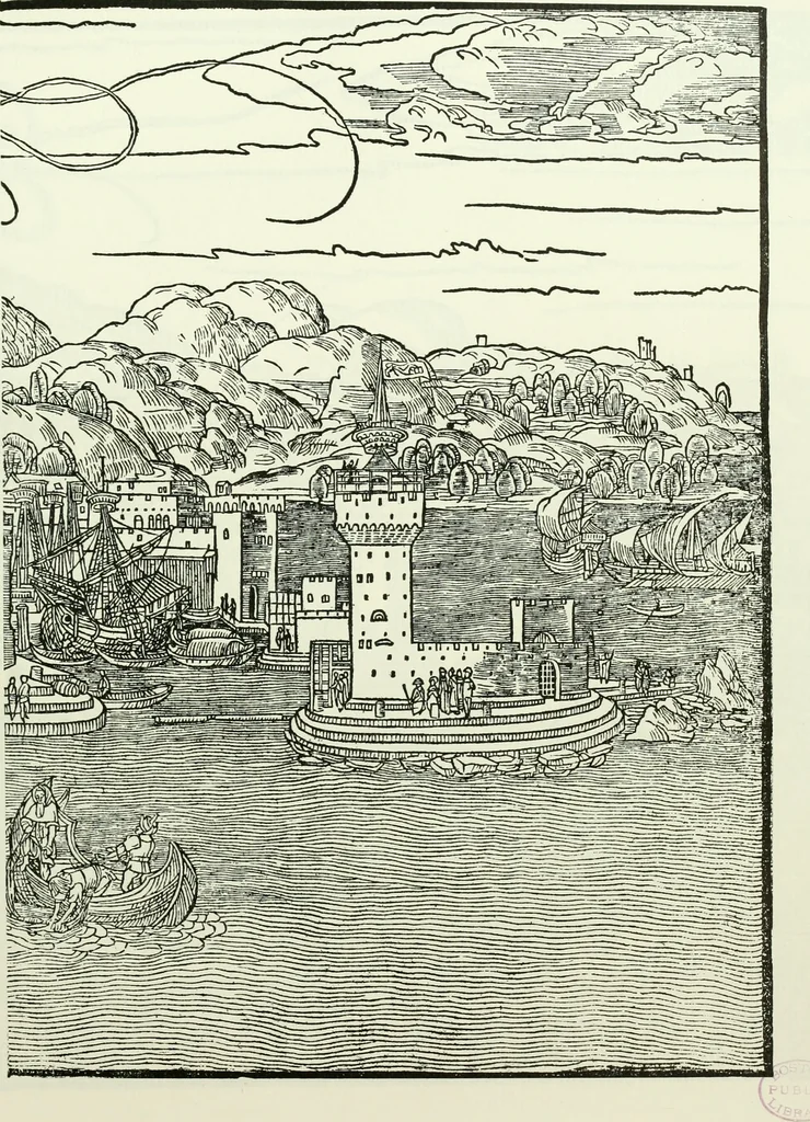 An illustration from Bernhard von Breydenbach and his journey to the Holy Land 1483-4 : a bibliography, 1911, leaf 128