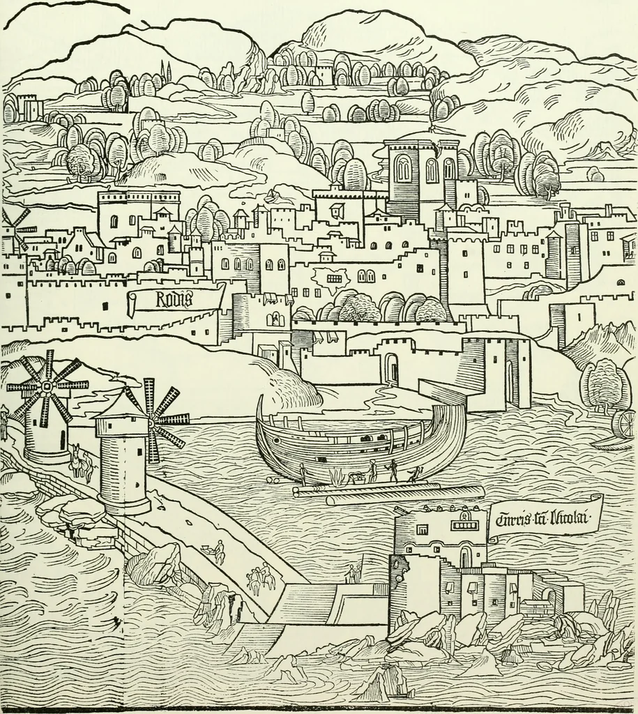An illustration from Bernhard von Breydenbach and his journey to the Holy Land 1483-4 : a bibliography, 1911, leaf 134