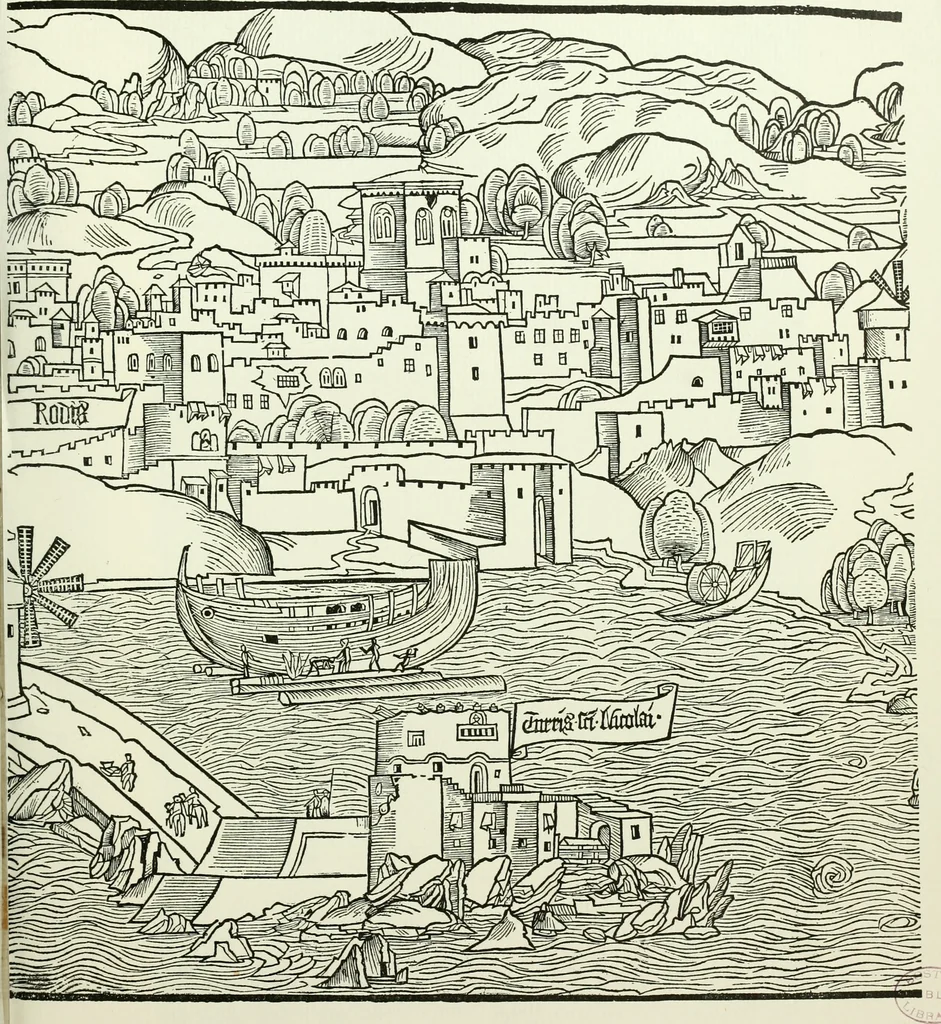 An illustration from Bernhard von Breydenbach and his journey to the Holy Land 1483-4 : a bibliography, 1911, leaf 136