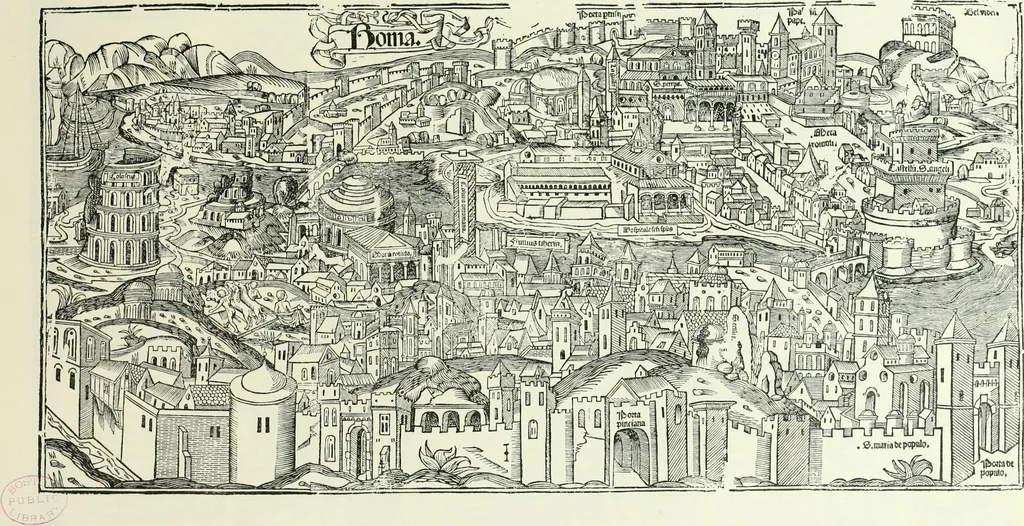 An illustration from Bernhard von Breydenbach and his journey to the Holy Land 1483-4 : a bibliography, 1911, leaf 182