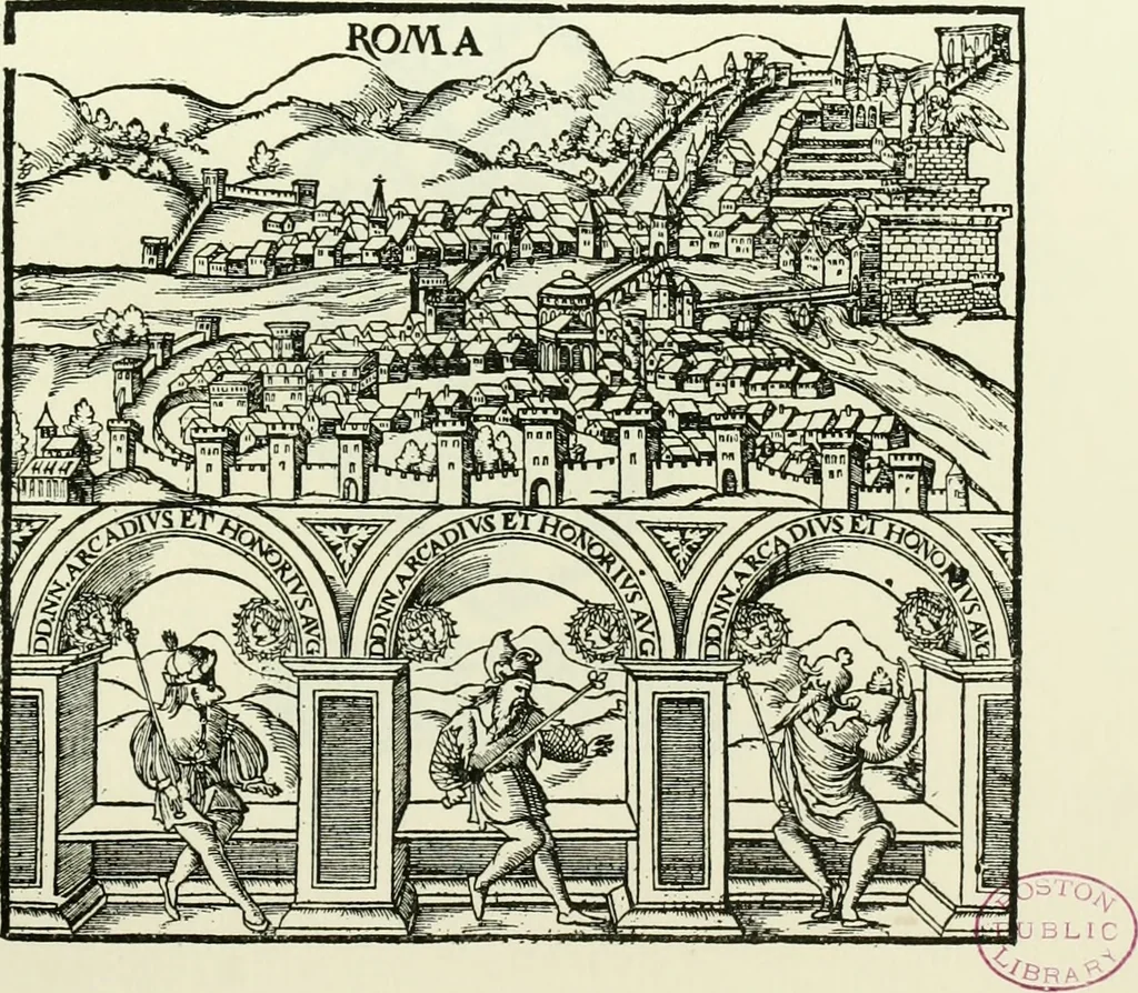 An illustration from Bernhard von Breydenbach and his journey to the Holy Land 1483-4 : a bibliography, 1911, leaf 204