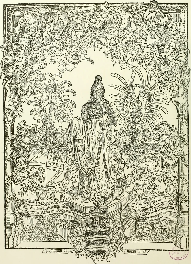An illustration from Bernhard von Breydenbach and his journey to the Holy Land 1483-4 : a bibliography, 1911, leaf 7