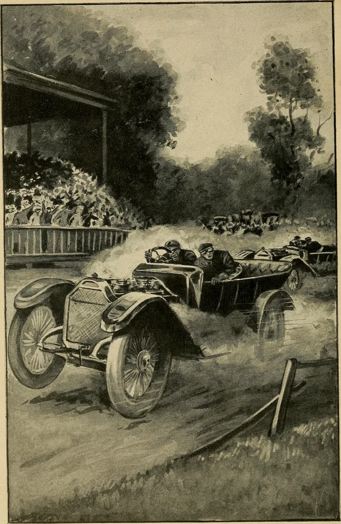 An illustration from Bert Wilson at the wheel, 1913, leaf 235