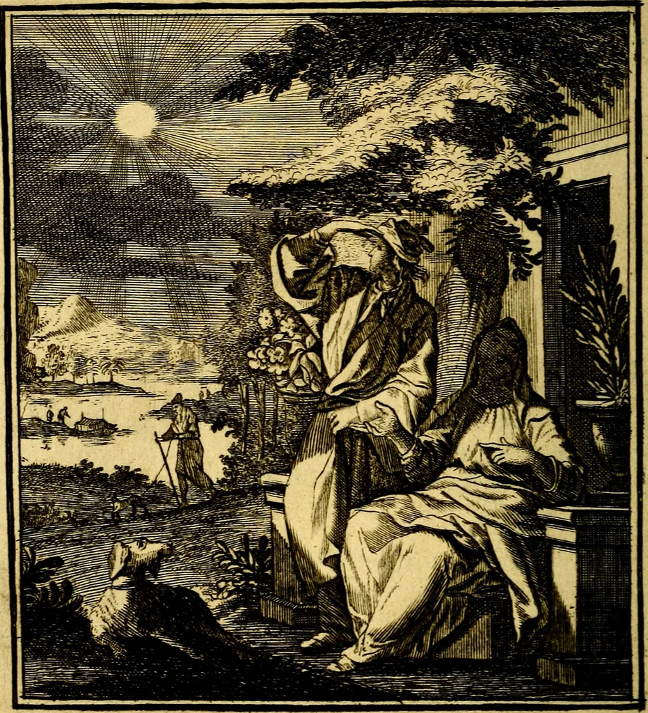 An illustration from Beschouwing der Wereld, 1738, leaf 15