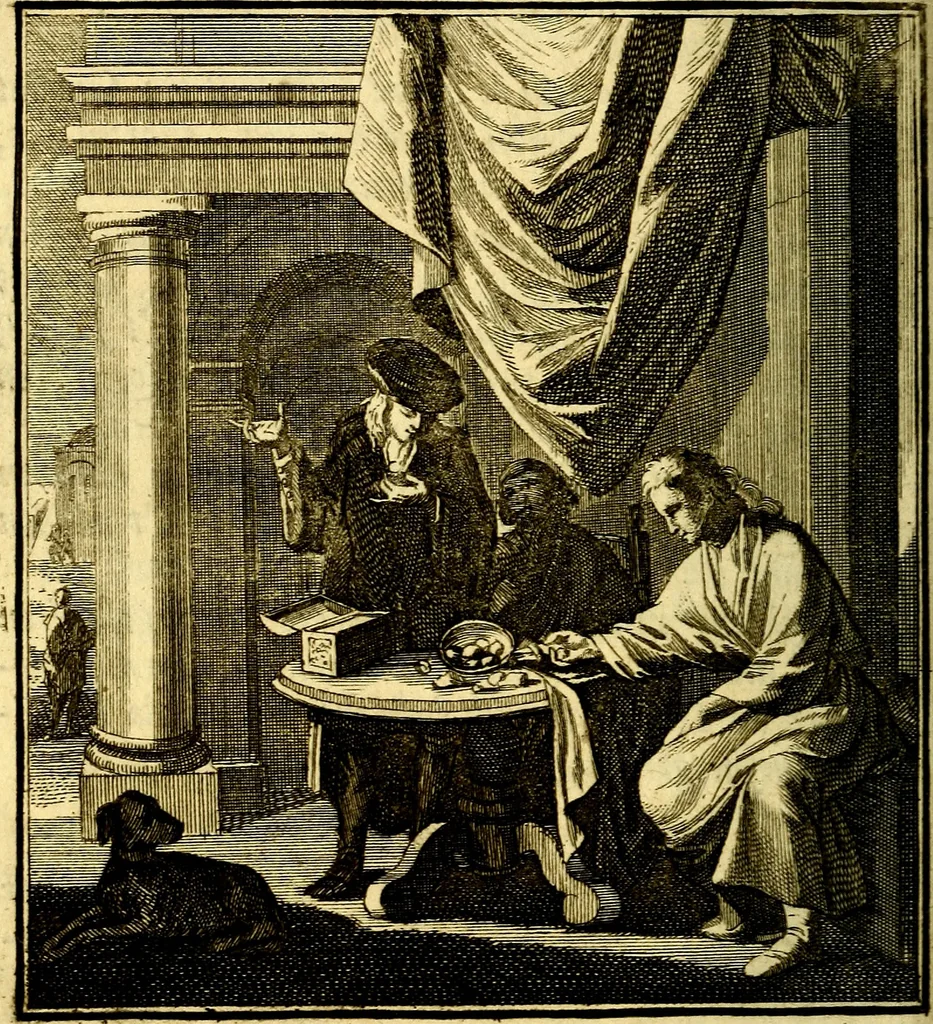 An illustration from Beschouwing der Wereld, 1738, leaf 151