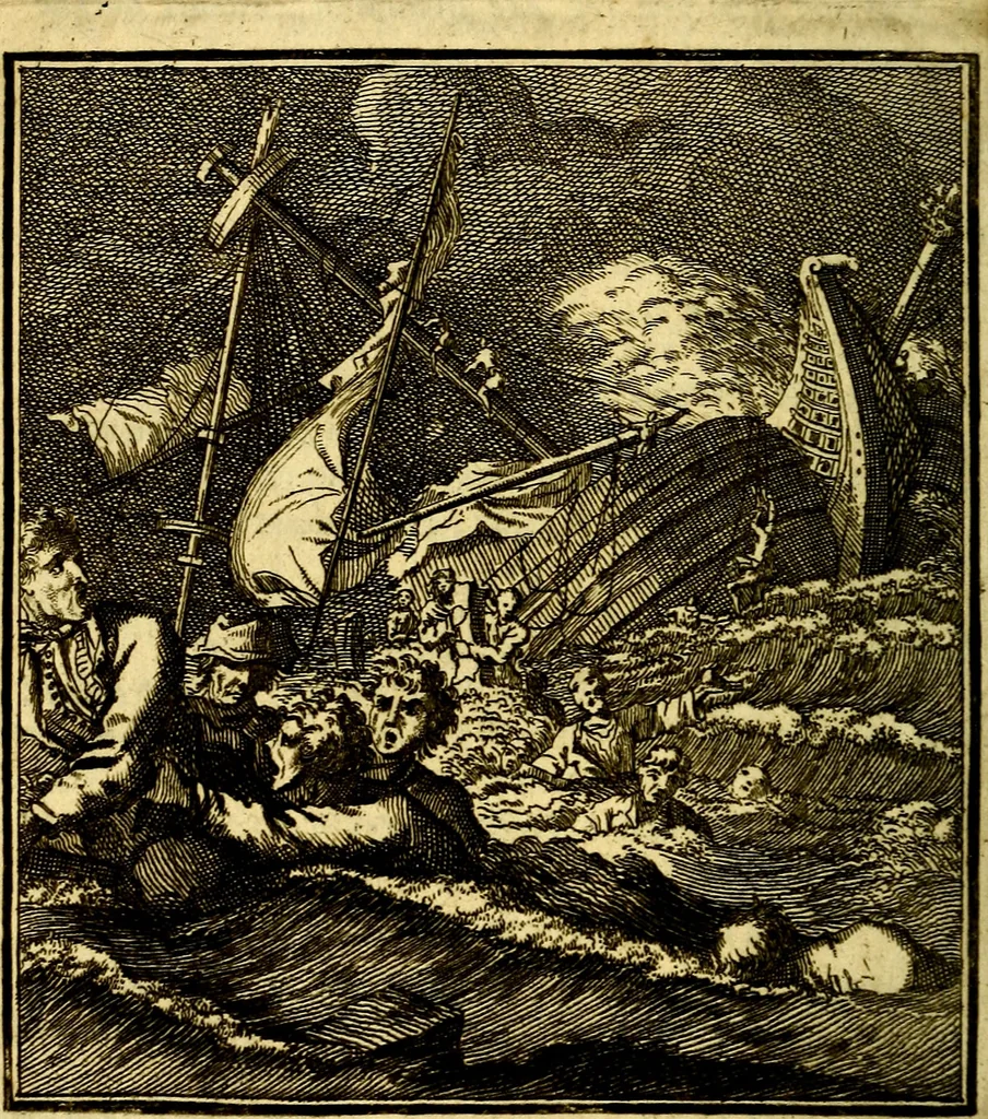 An illustration from Beschouwing der Wereld, 1738, leaf 175